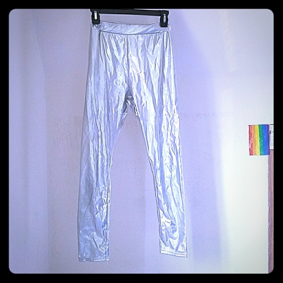 Pants - Iridescent Holographic Leggings